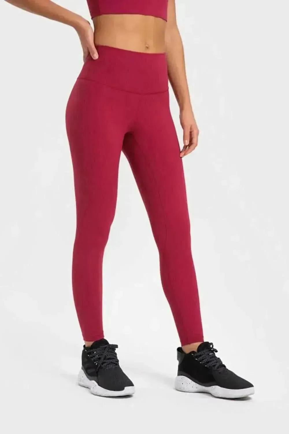 Highly Stretchy Wide Waistband Yoga Leggings - Bad Moms Club