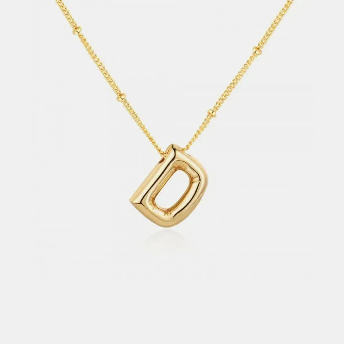 Gold-Plated Bubble Initial Necklace - Bad Moms Club