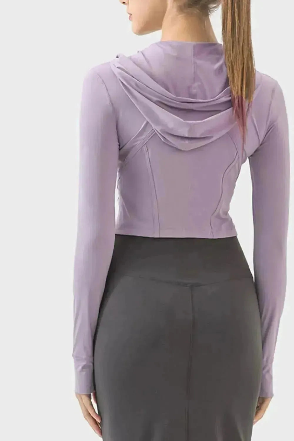 Zip Up Hooded Long Sleeve Active Outerwear - Bad Moms Club