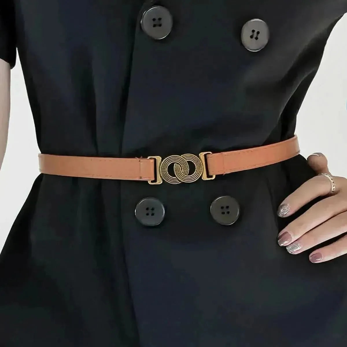 Alloy Buckle PU Belt - Bad Moms Club