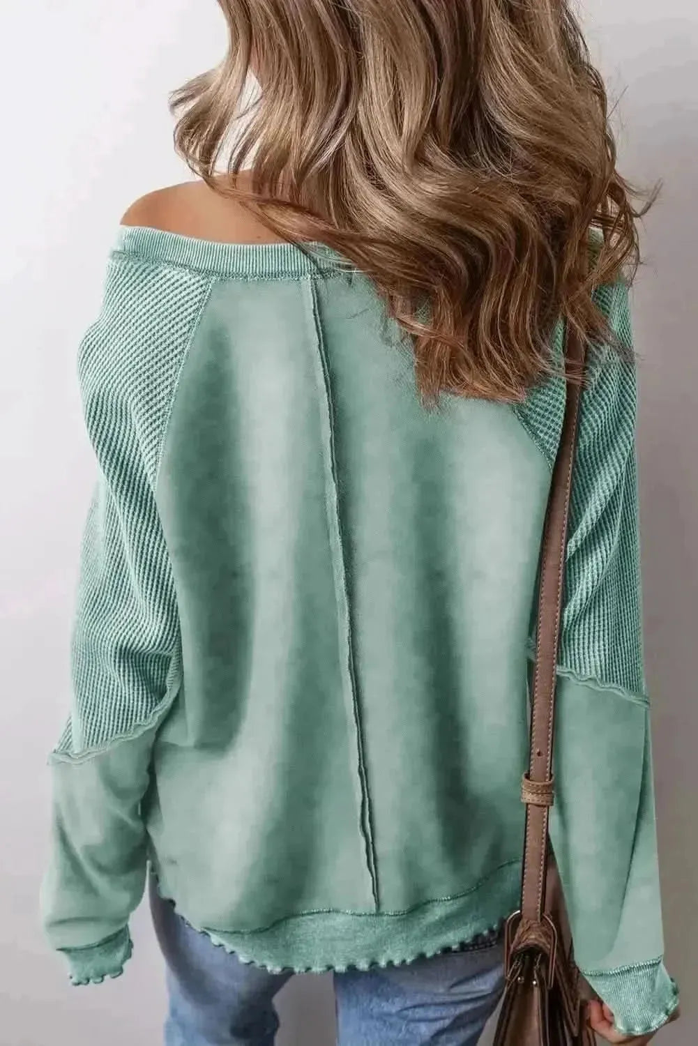 Exposed Seam Long Sleeve Sweatshirt - Bad Moms Club