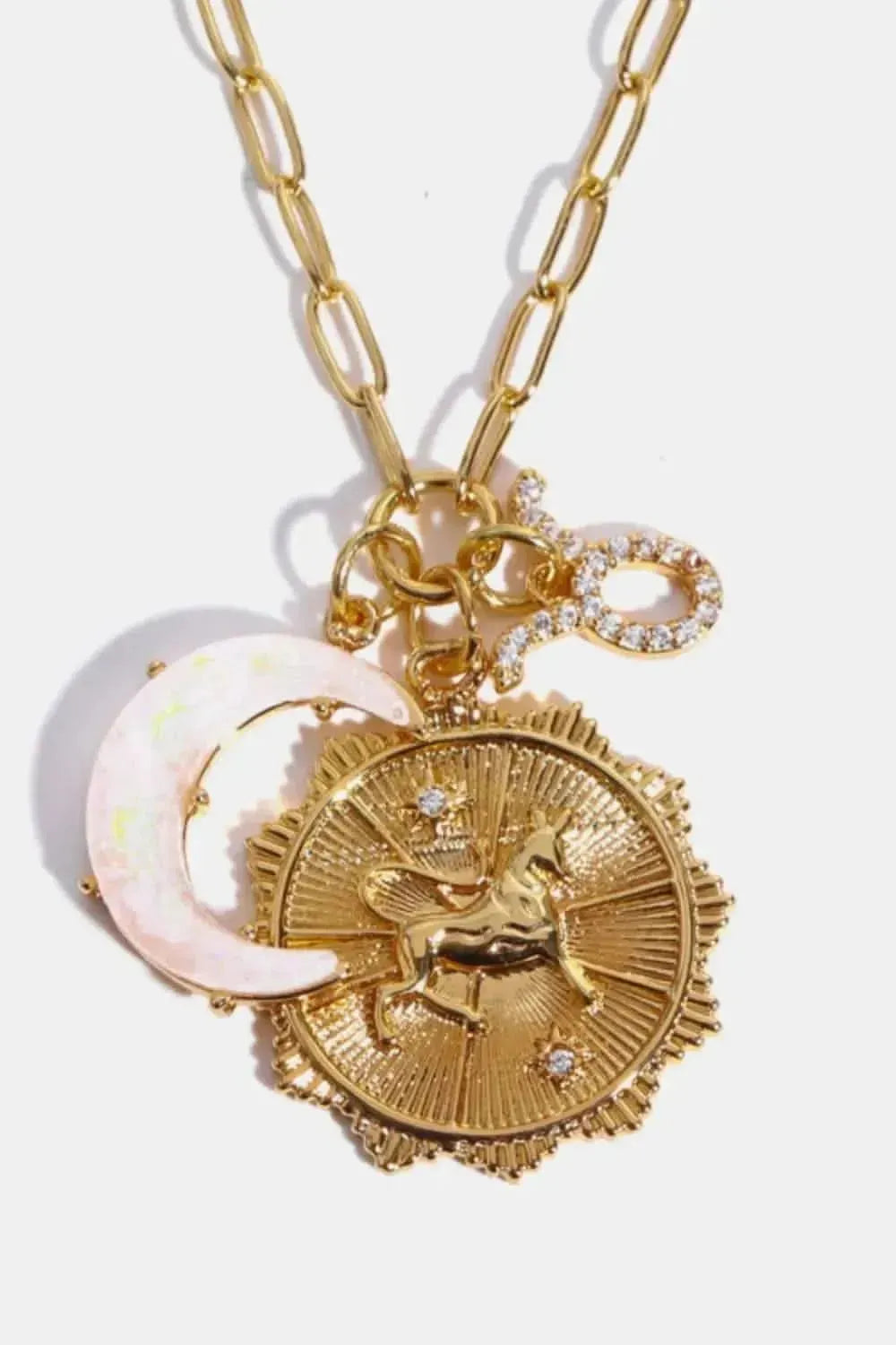 Constellation and Moon Pendant Copper Necklace - Bad Moms Club