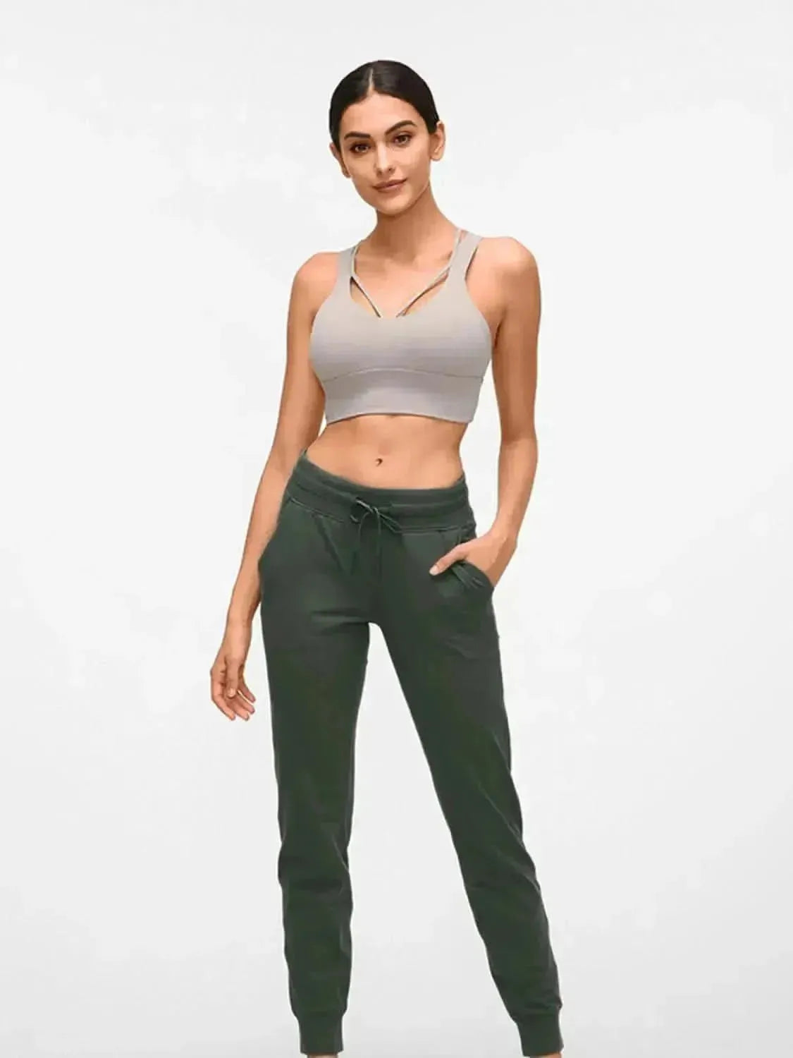 Double Take Tied Joggers with Pockets - Bad Moms Club