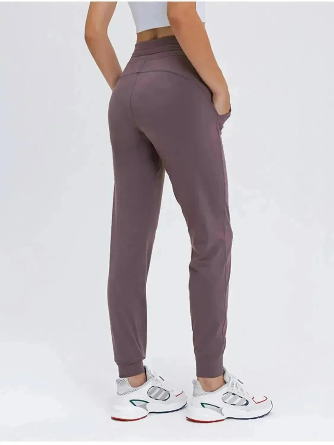Double Take Tied Joggers with Pockets - Bad Moms Club
