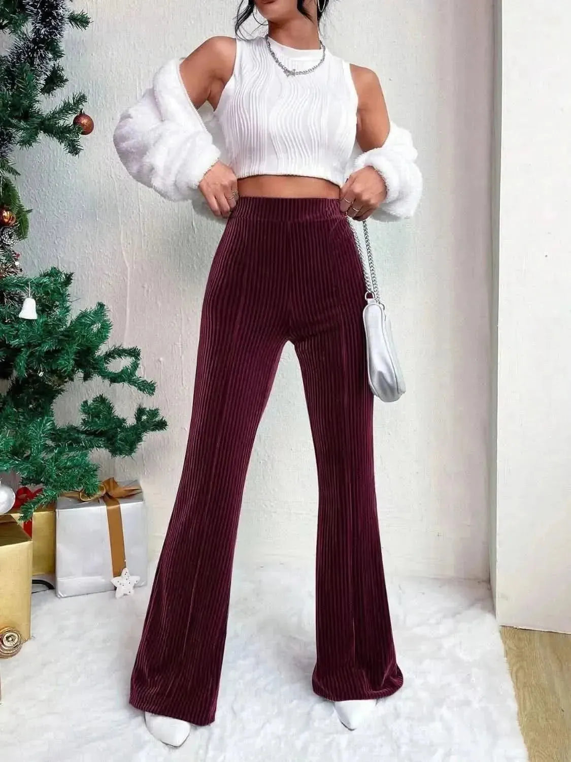 High Waist Flare Pants - Bad Moms Club