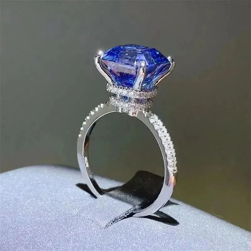 5 Carat Moissanite Zircon 925 Sterling Silver Ring - Bad Moms Club