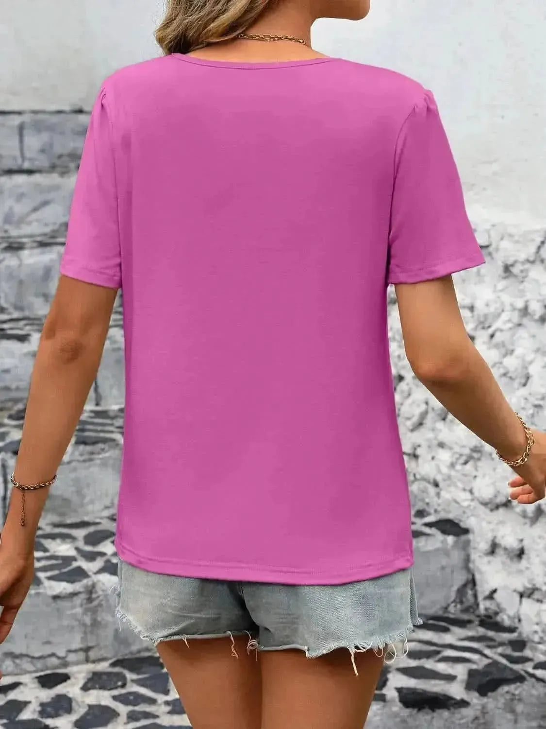 Ivy Lane Round Neck Short Sleeve Top - Bad Moms Club