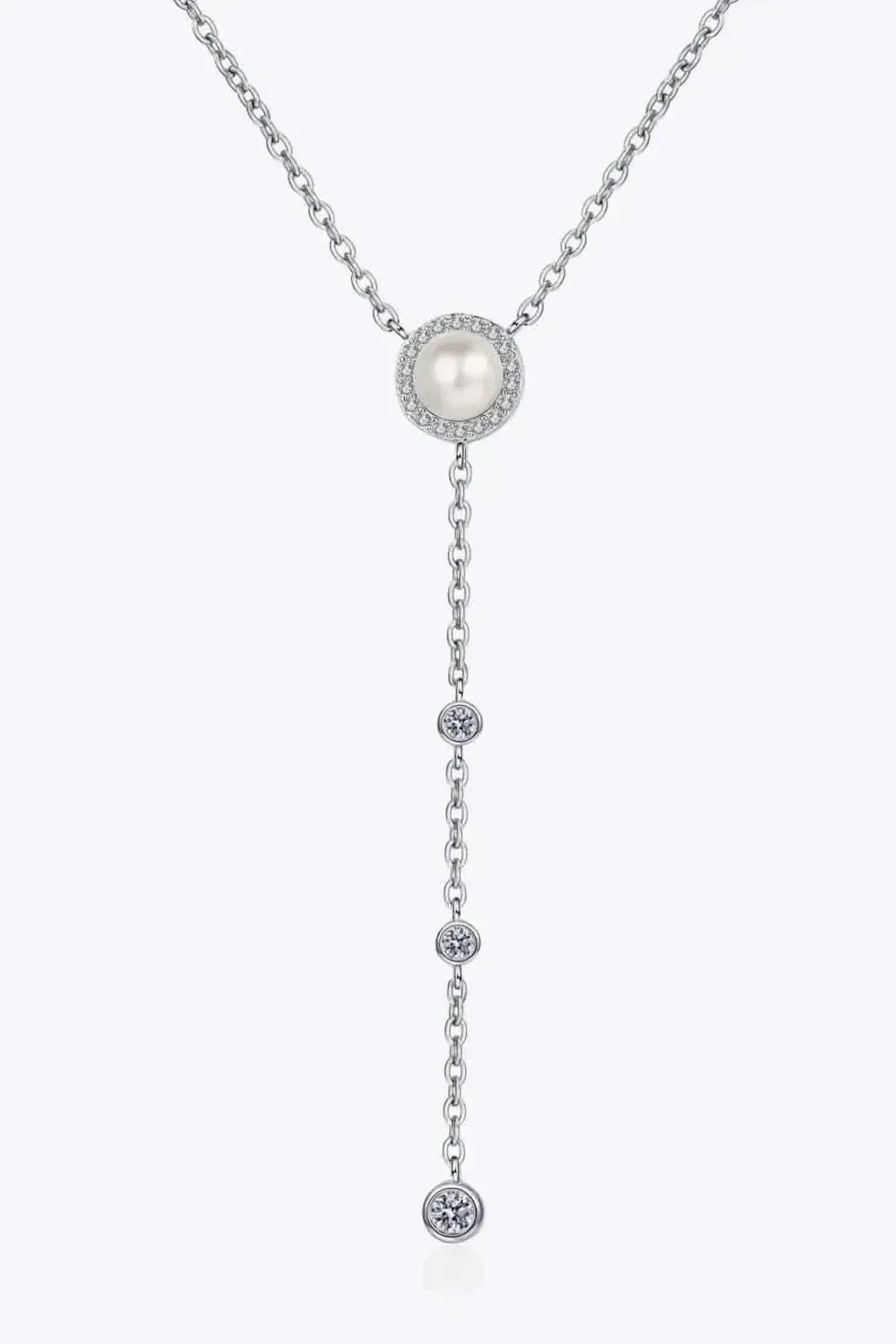 Moissanite Rhodium-Plated Necklace - Bad Moms Club