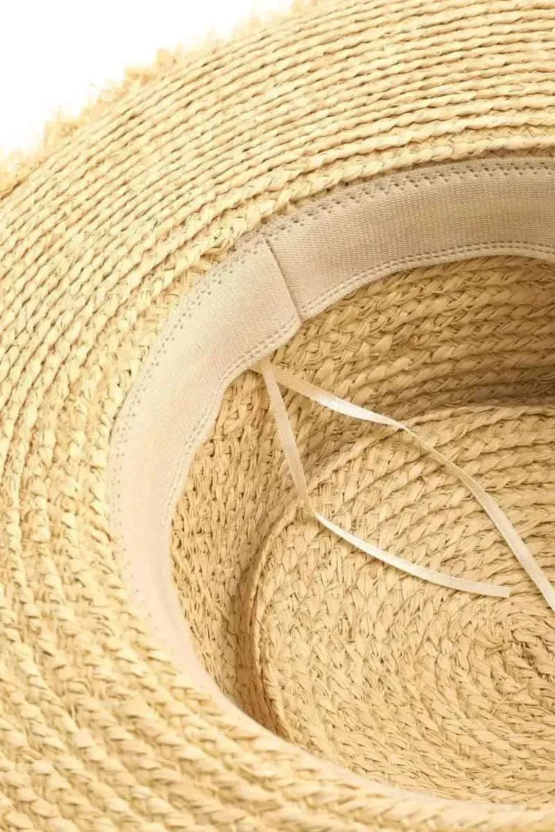 Fame Strap Wide Brim Straw Hat - Bad Moms Club