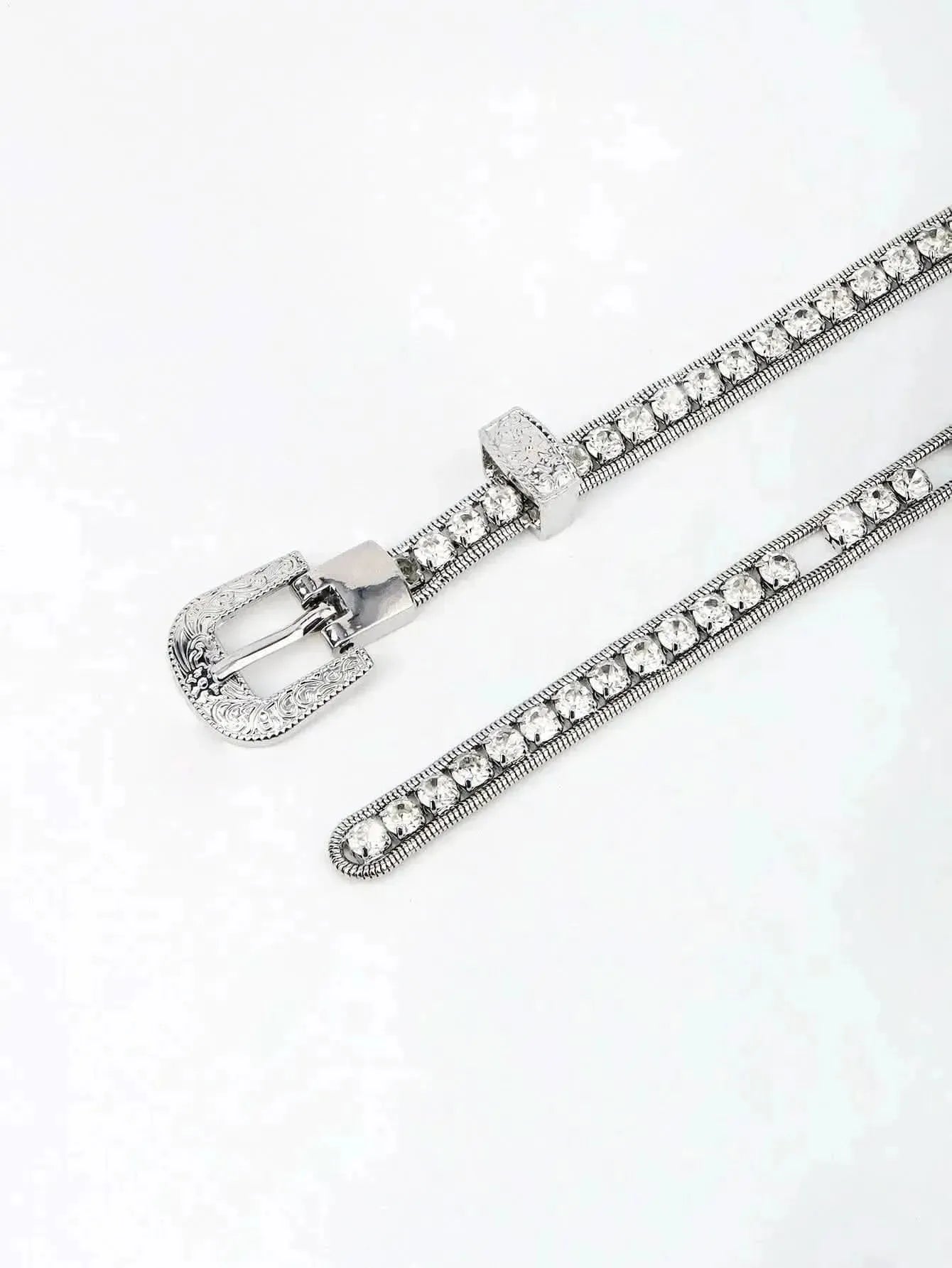 Rhinestone Metal Belt - Bad Moms Club