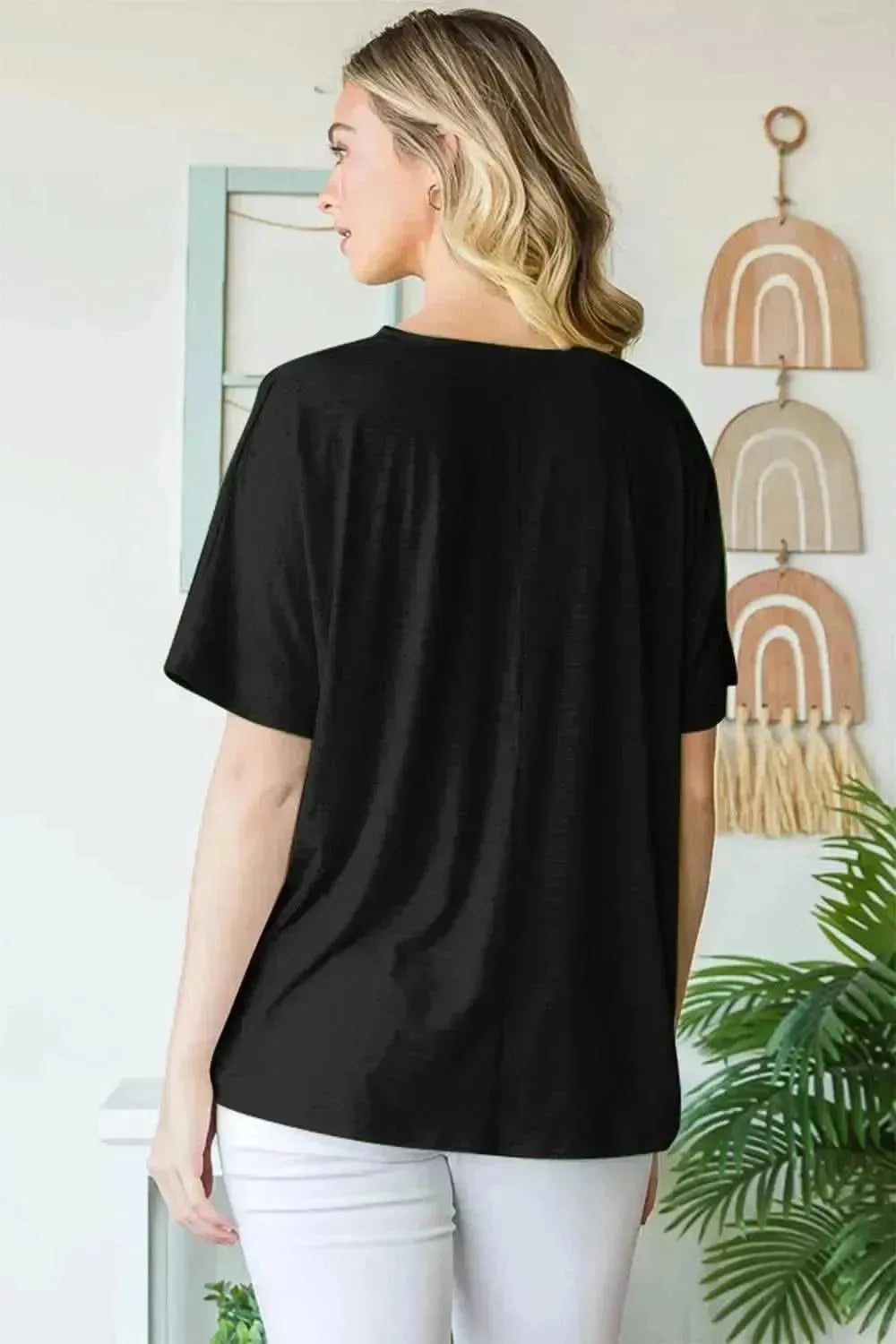 Heimish Full Size V-Neck Short Sleeve T-Shirt - Bad Moms Club