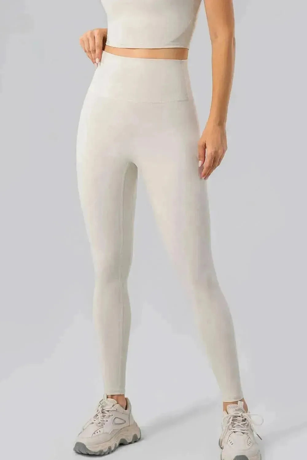 High Waist Wide Waistband Active Leggings - Bad Moms Club
