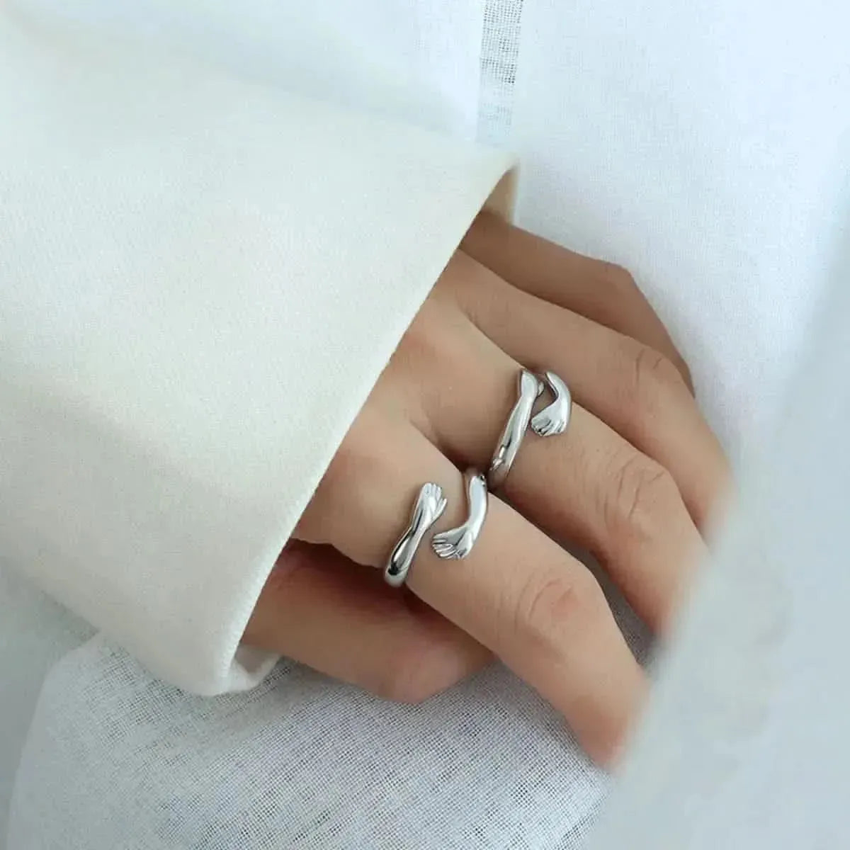 Titanium Steel Hug Bypass Ring - Bad Moms Club