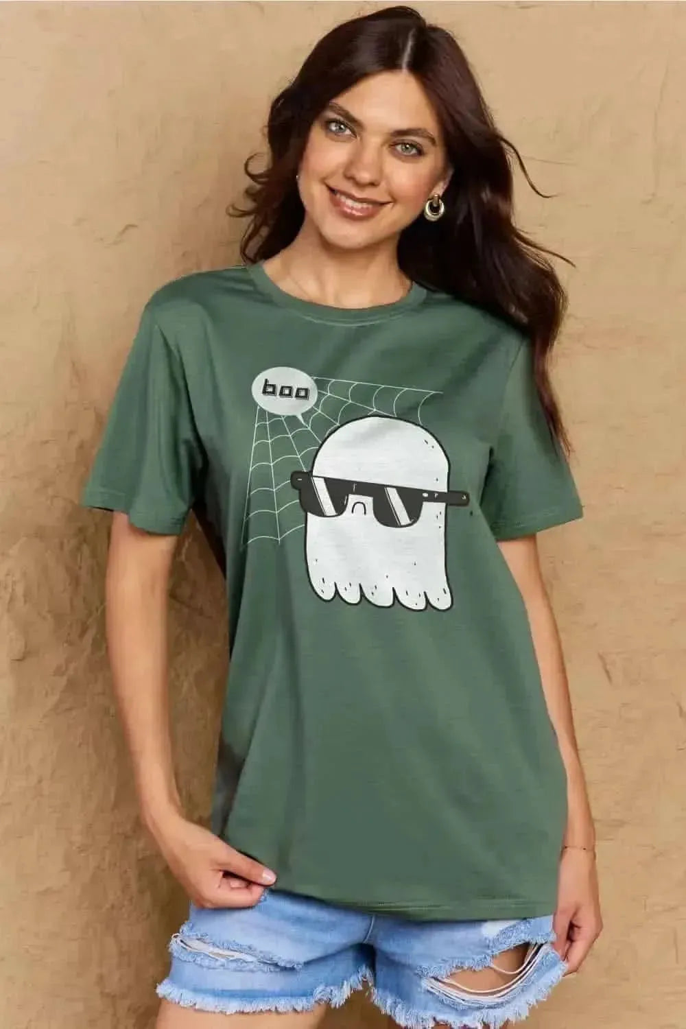 Simply Love Full Size BOO Graphic Cotton T-Shirt - Bad Moms Club