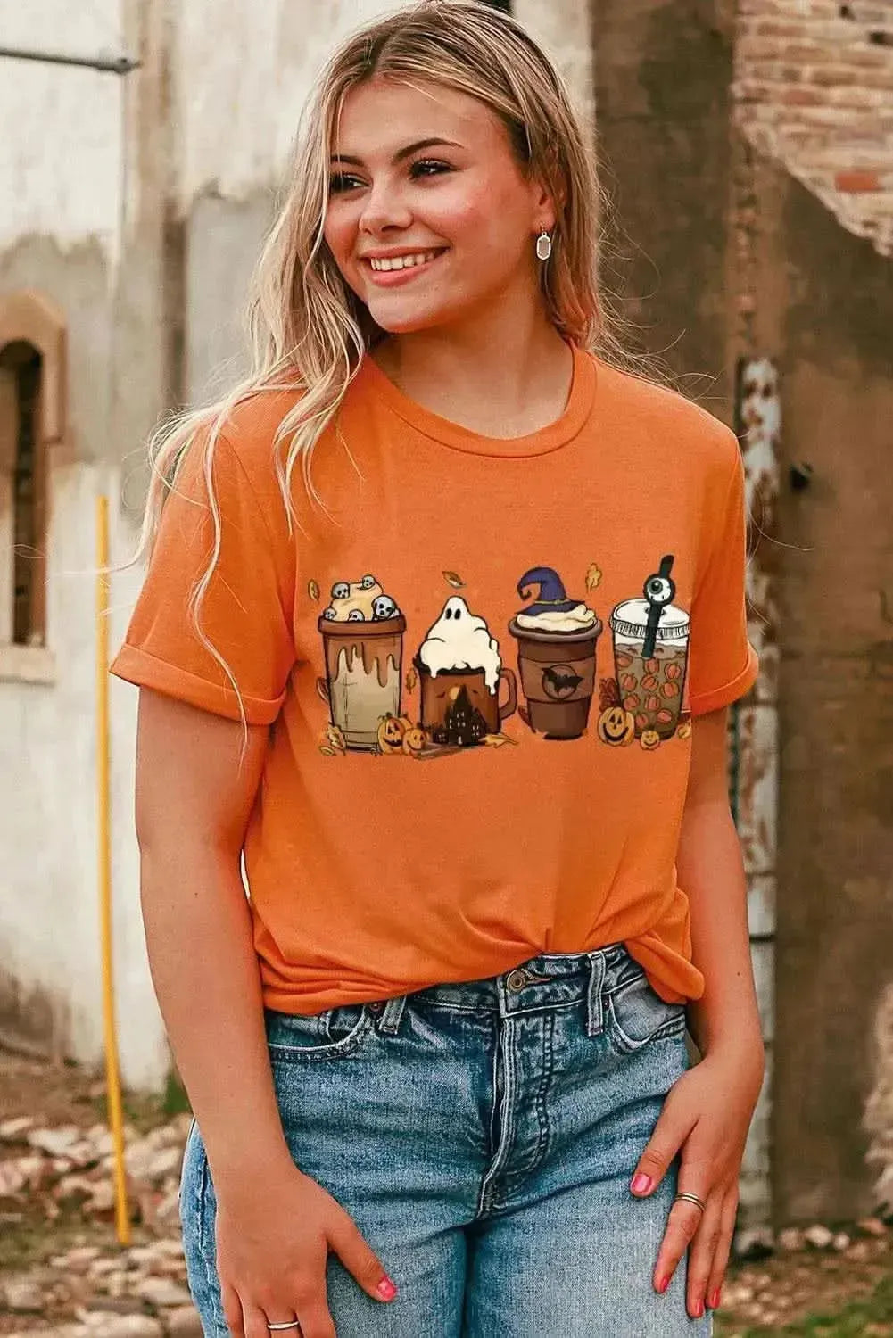 Graphic Round Neck T-Shirt - Bad Moms Club
