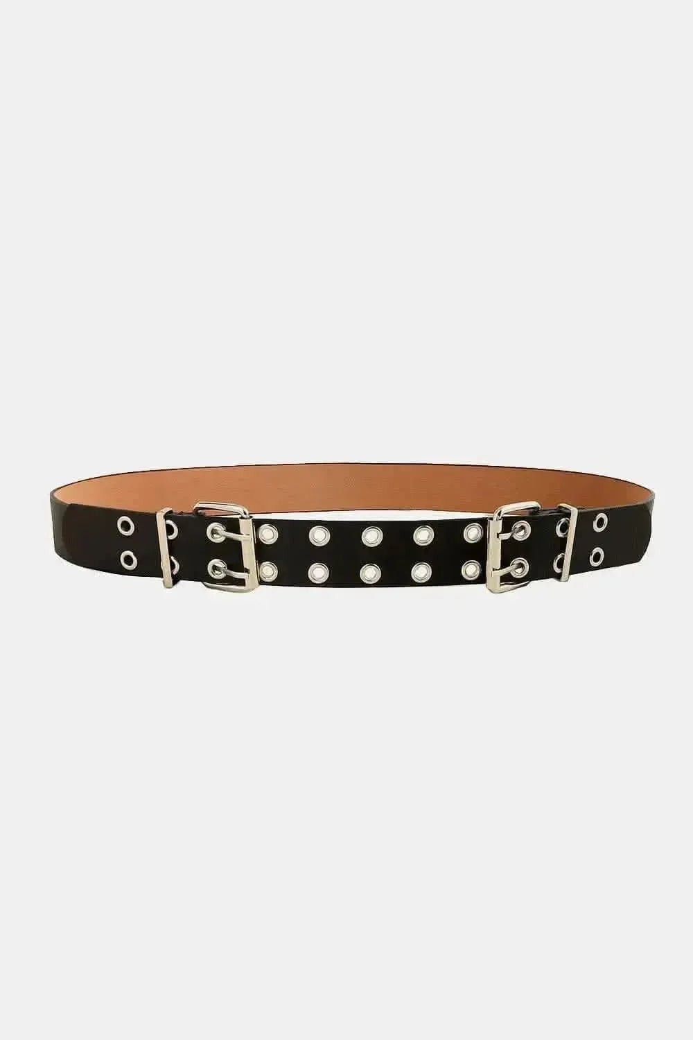 PU Leather Two Row Eyelet Belt - Bad Moms Club