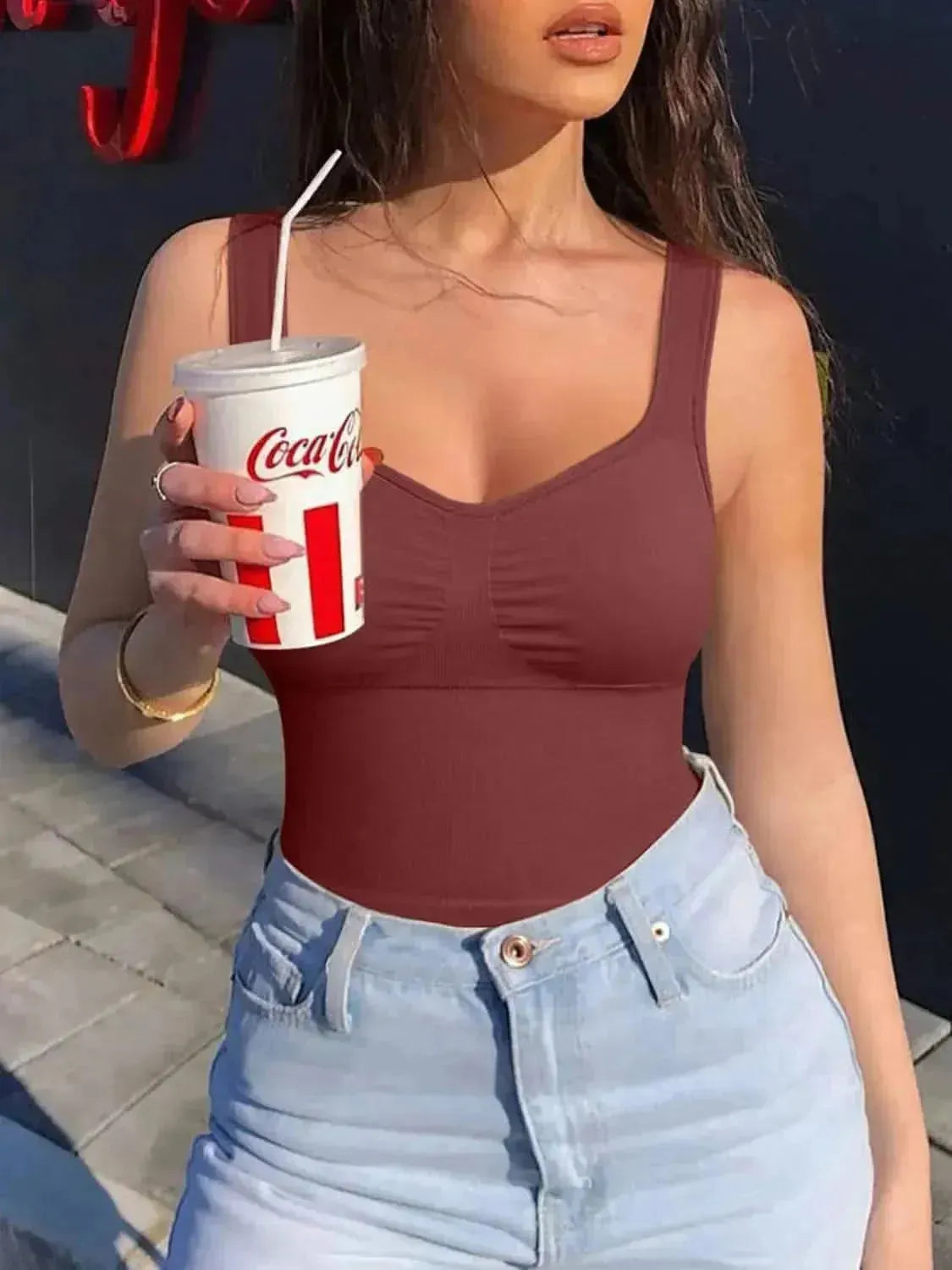 Wide Strap Active Tank - Bad Moms Club