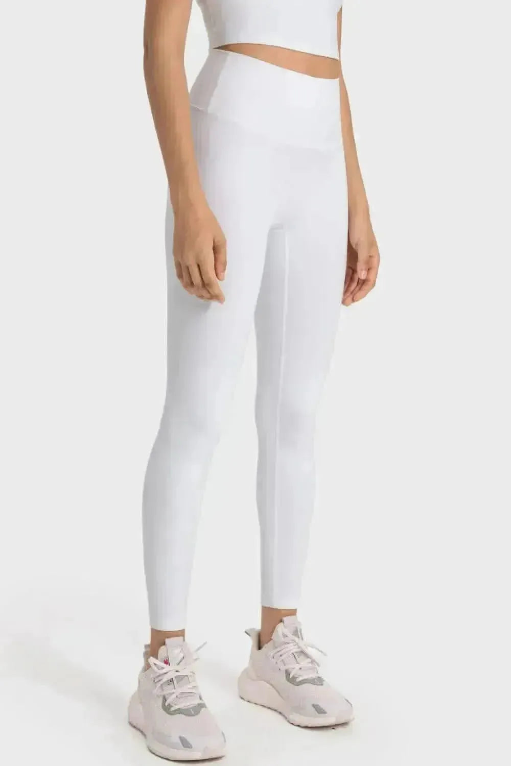High-Rise Wide Waistband Yoga Leggings - Bad Moms Club