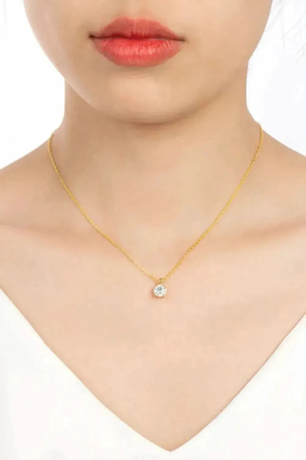925 Sterling Silver 1 Carat Moissanite Chain-Link Necklace - Bad Moms Club