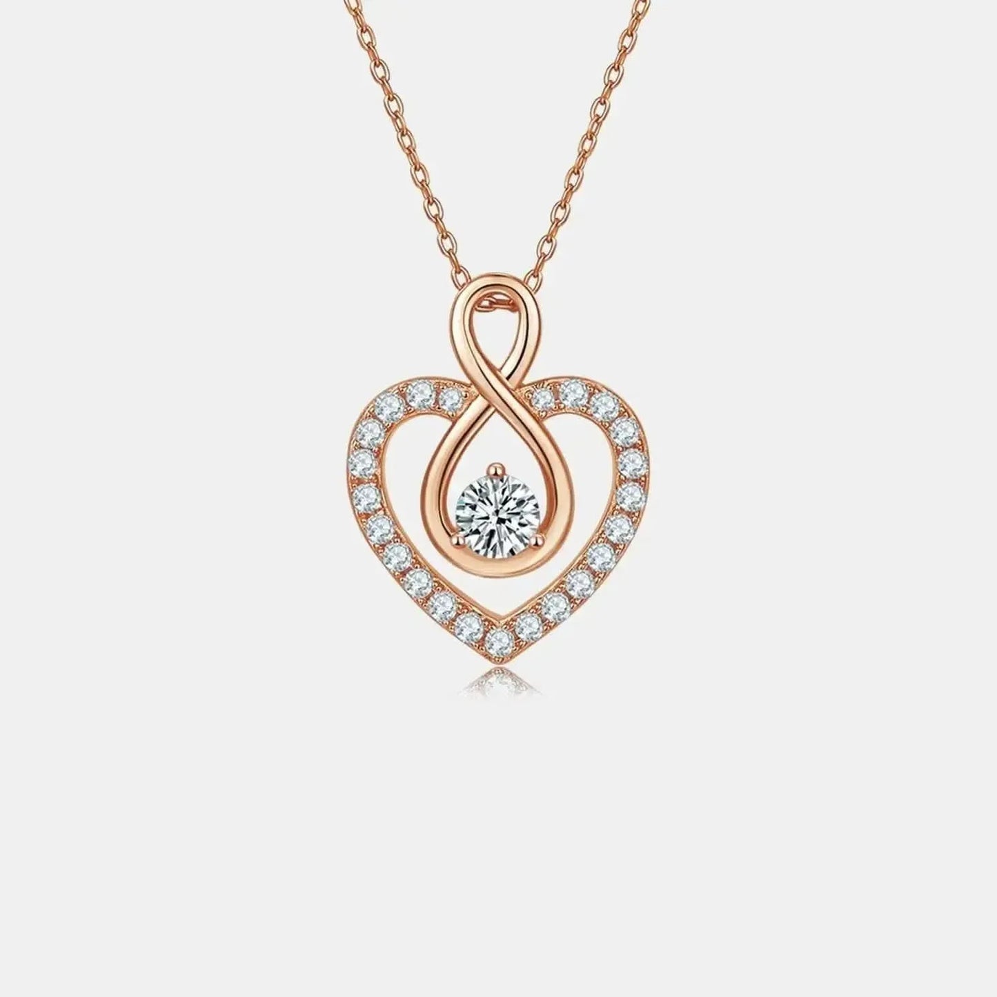 1 Carat Moissanite 925 Sterling Silver Heart Shape Necklace - Bad Moms Club