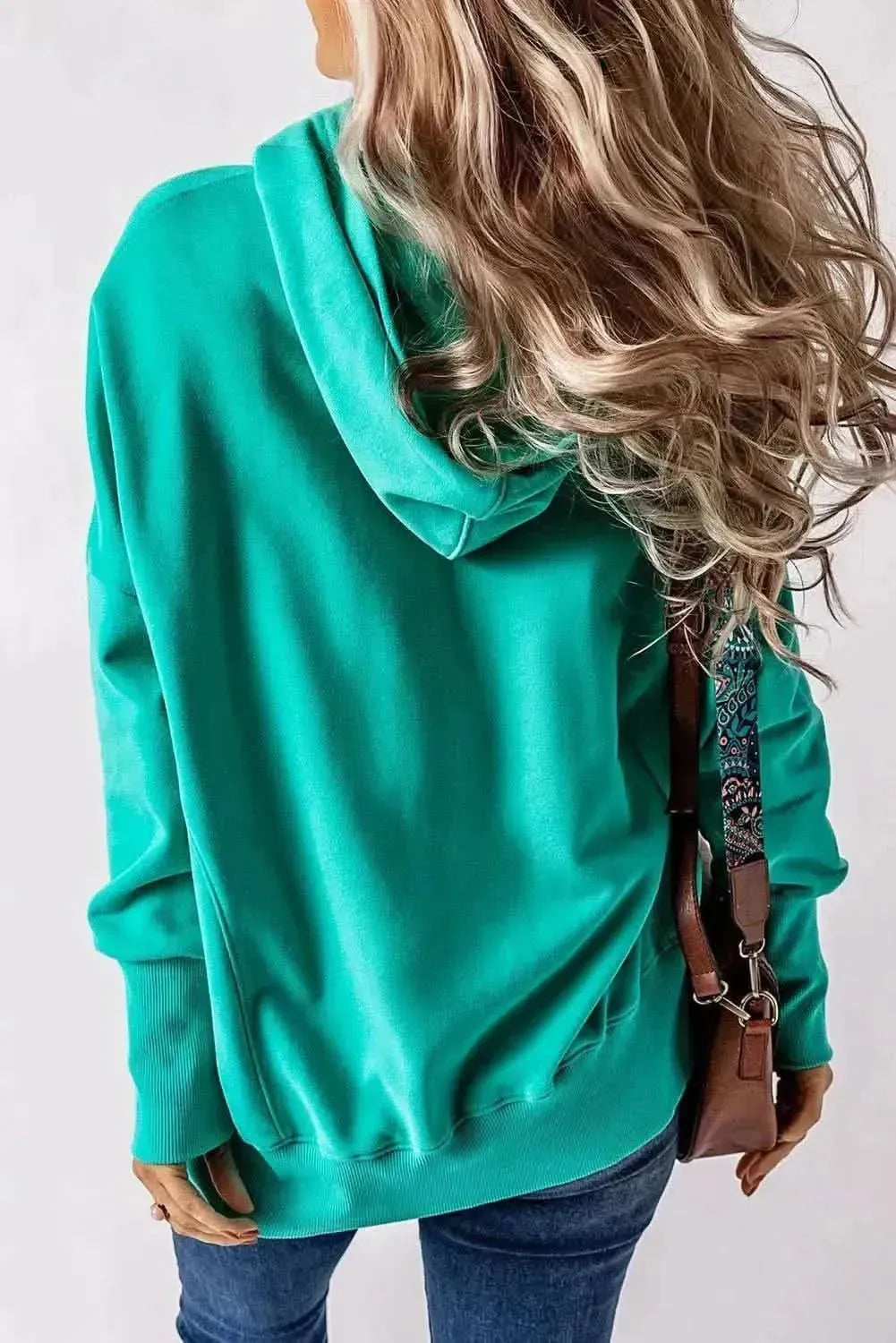 Quarter-Snap Dropped Shoulder Hoodie - Bad Moms Club