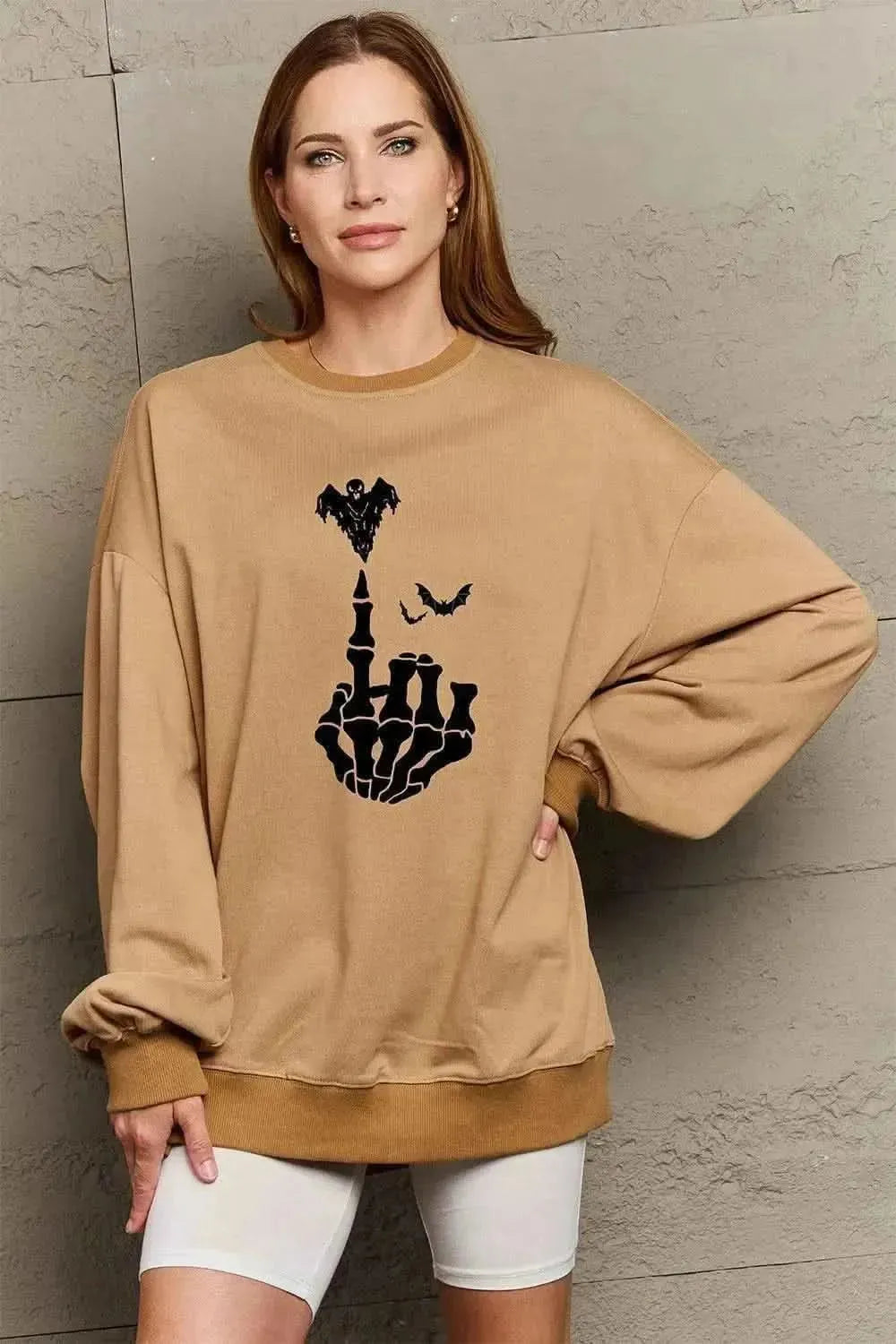 Simply Love Full Size Halloween Element Graphic Sweatshirt - Bad Moms Club