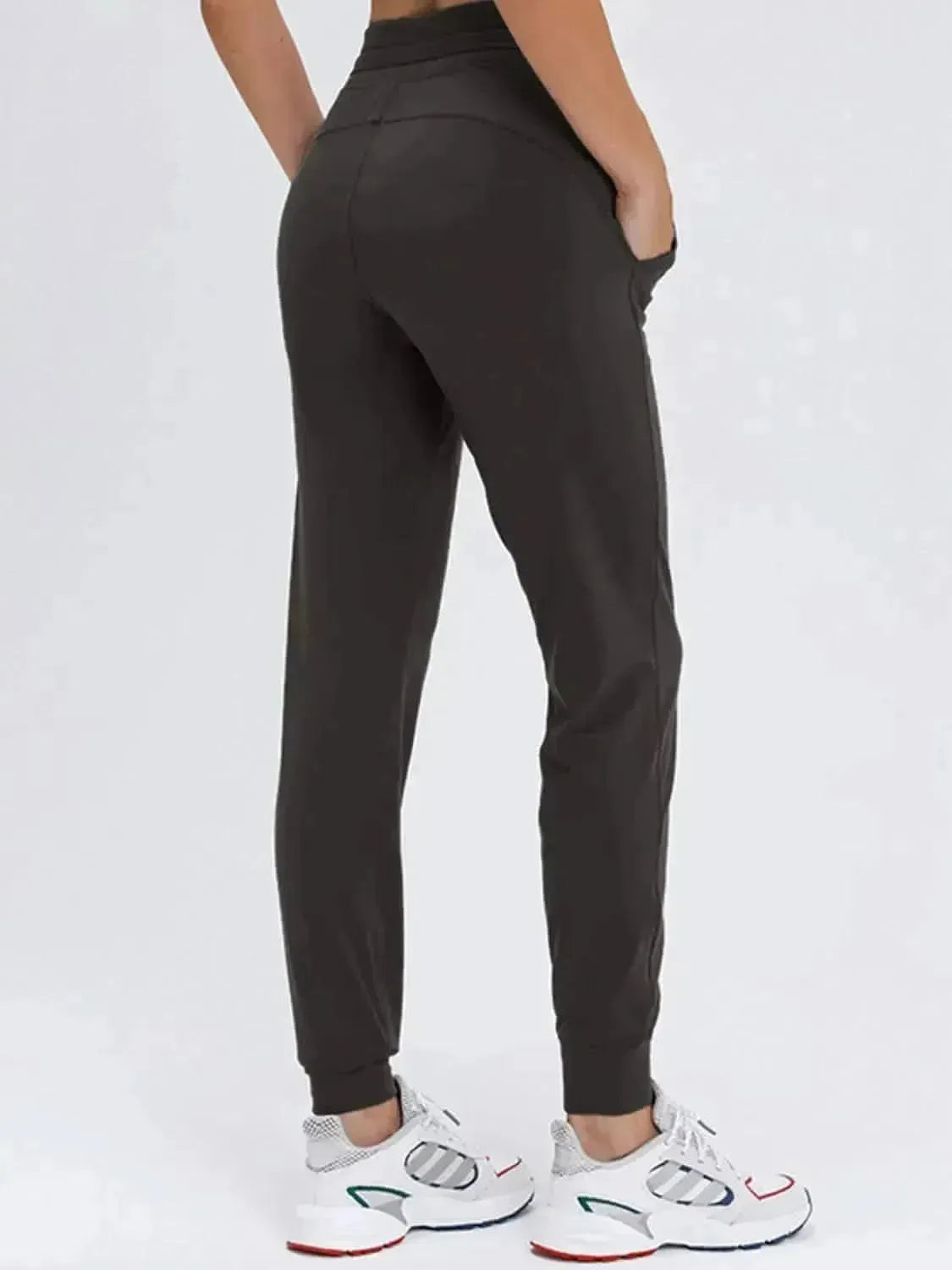 Double Take Tied Joggers with Pockets - Bad Moms Club