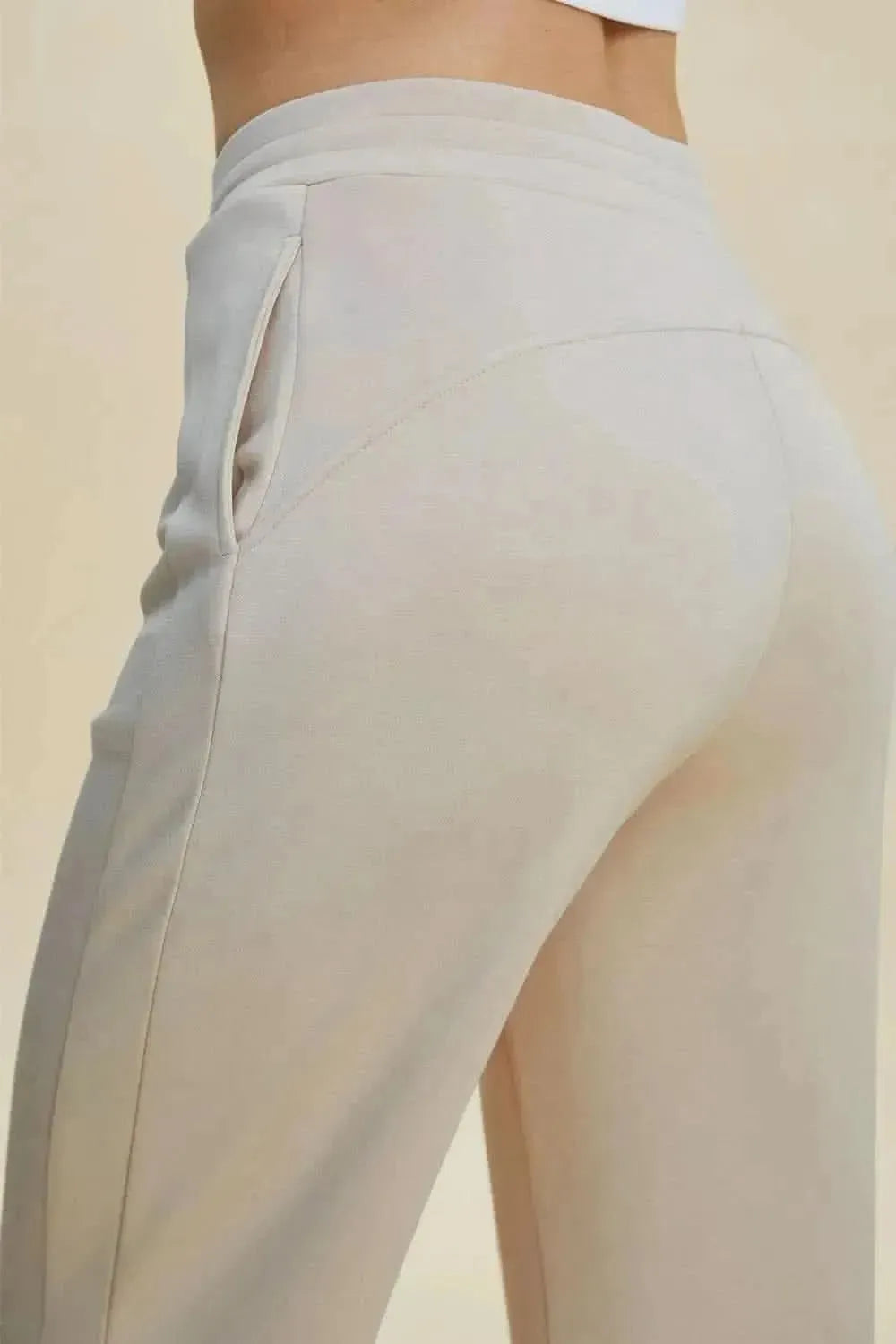Basic Bae Full Size Air Scuba Drawstring High Waist Cropped Pants - Bad Moms Club