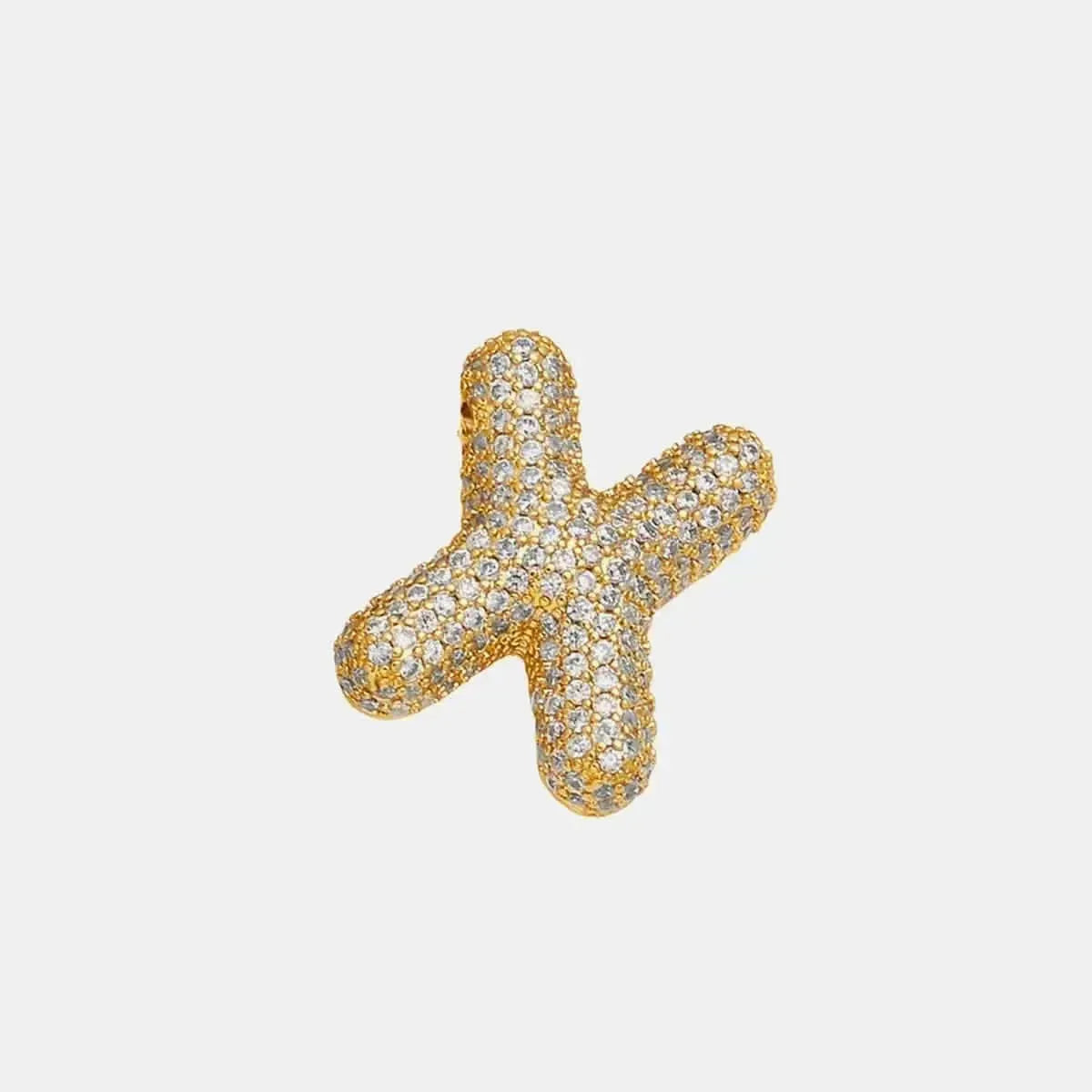 Inlaid Zircon Bubble Initial Necklace - Bad Moms Club