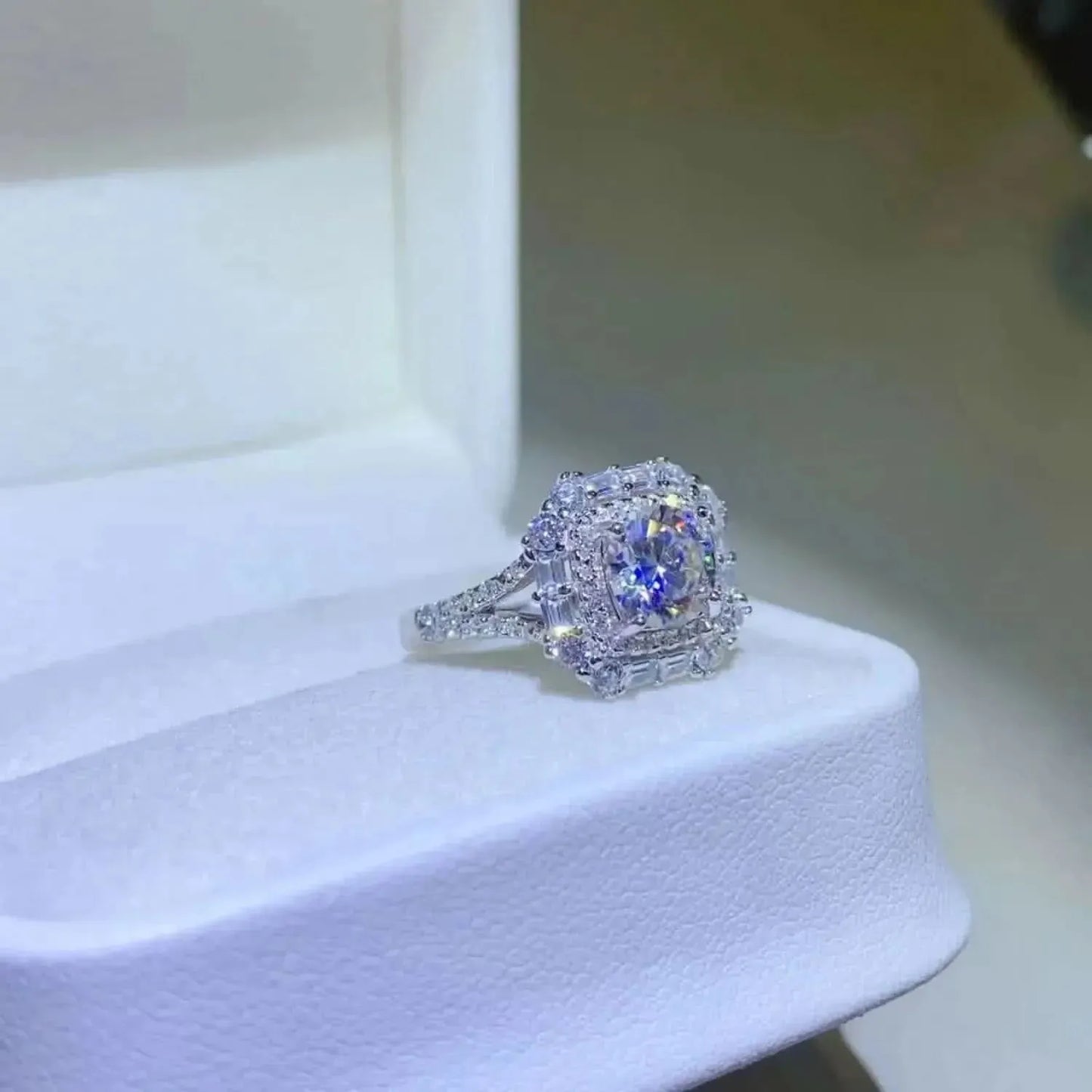 1 Carat Moissanite 925 Sterling Silver Ring - Bad Moms Club