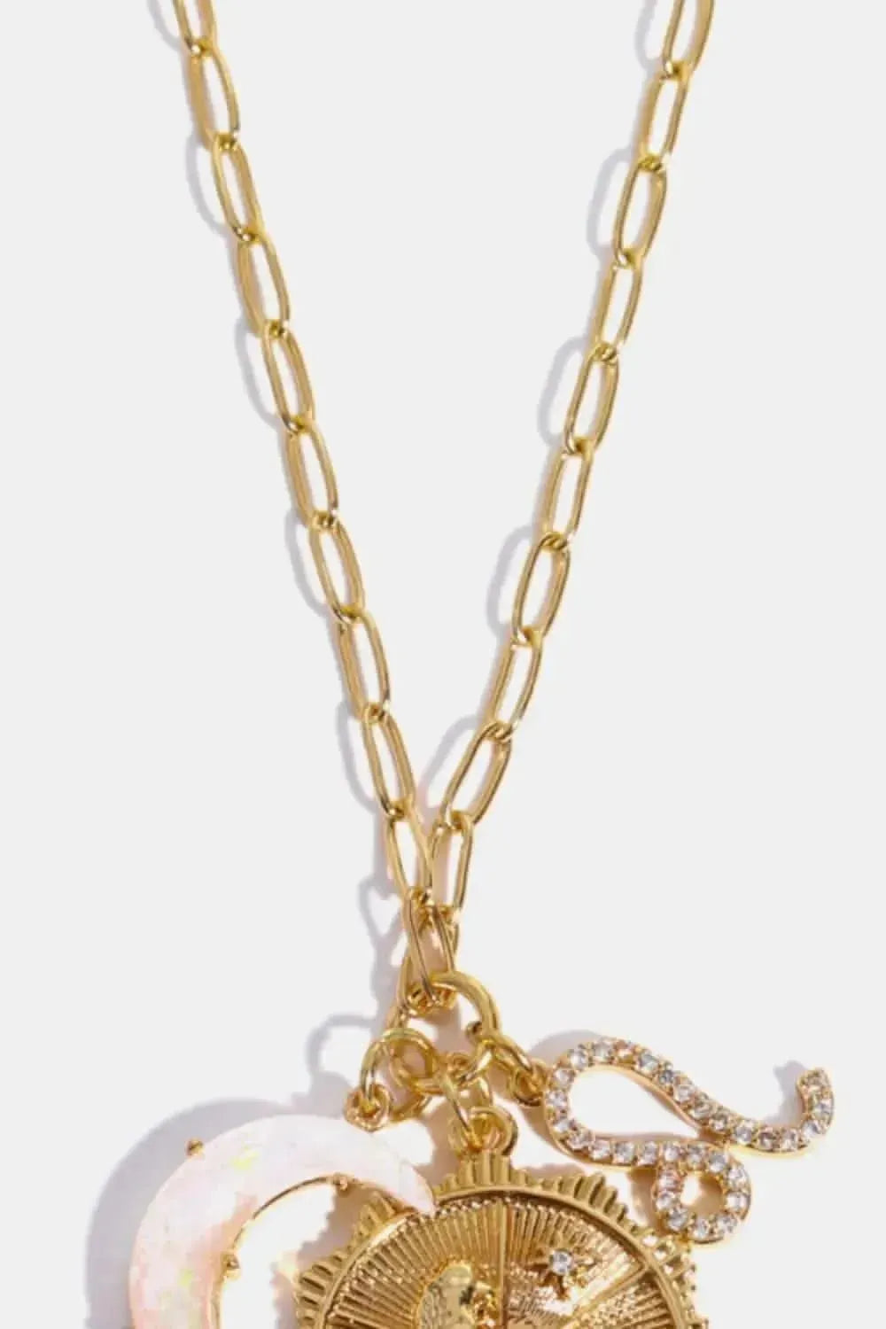 Constellation and Moon Pendant Copper Necklace - Bad Moms Club