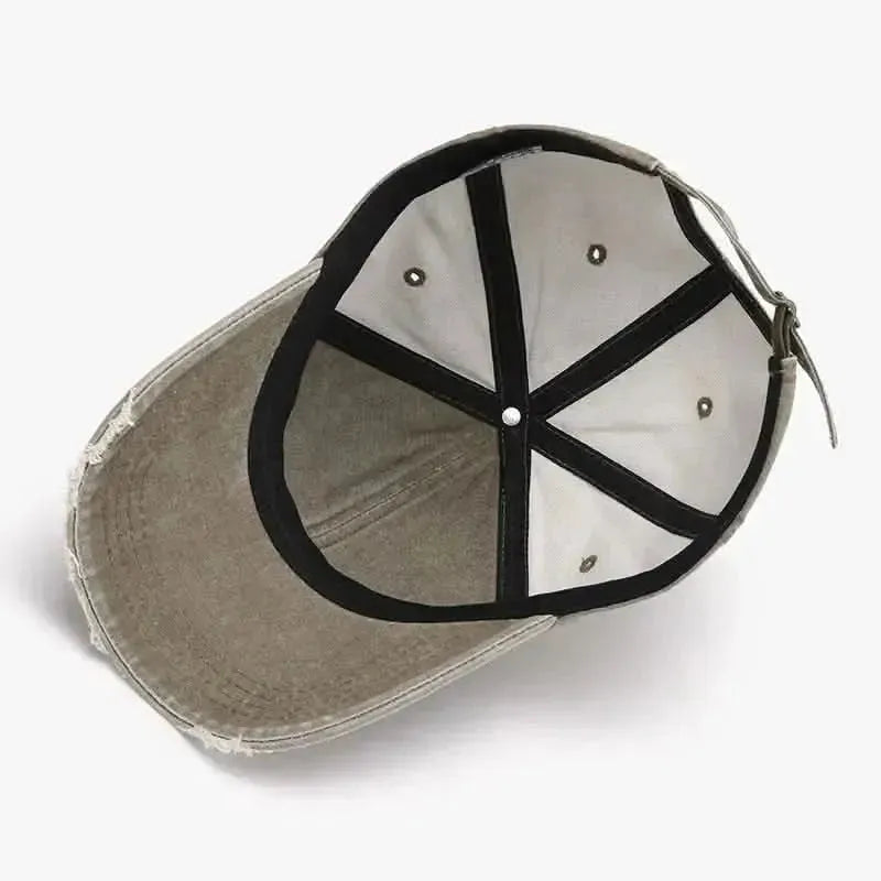 Distressed Washed Adjustable Baseball Cap - Bad Moms Club