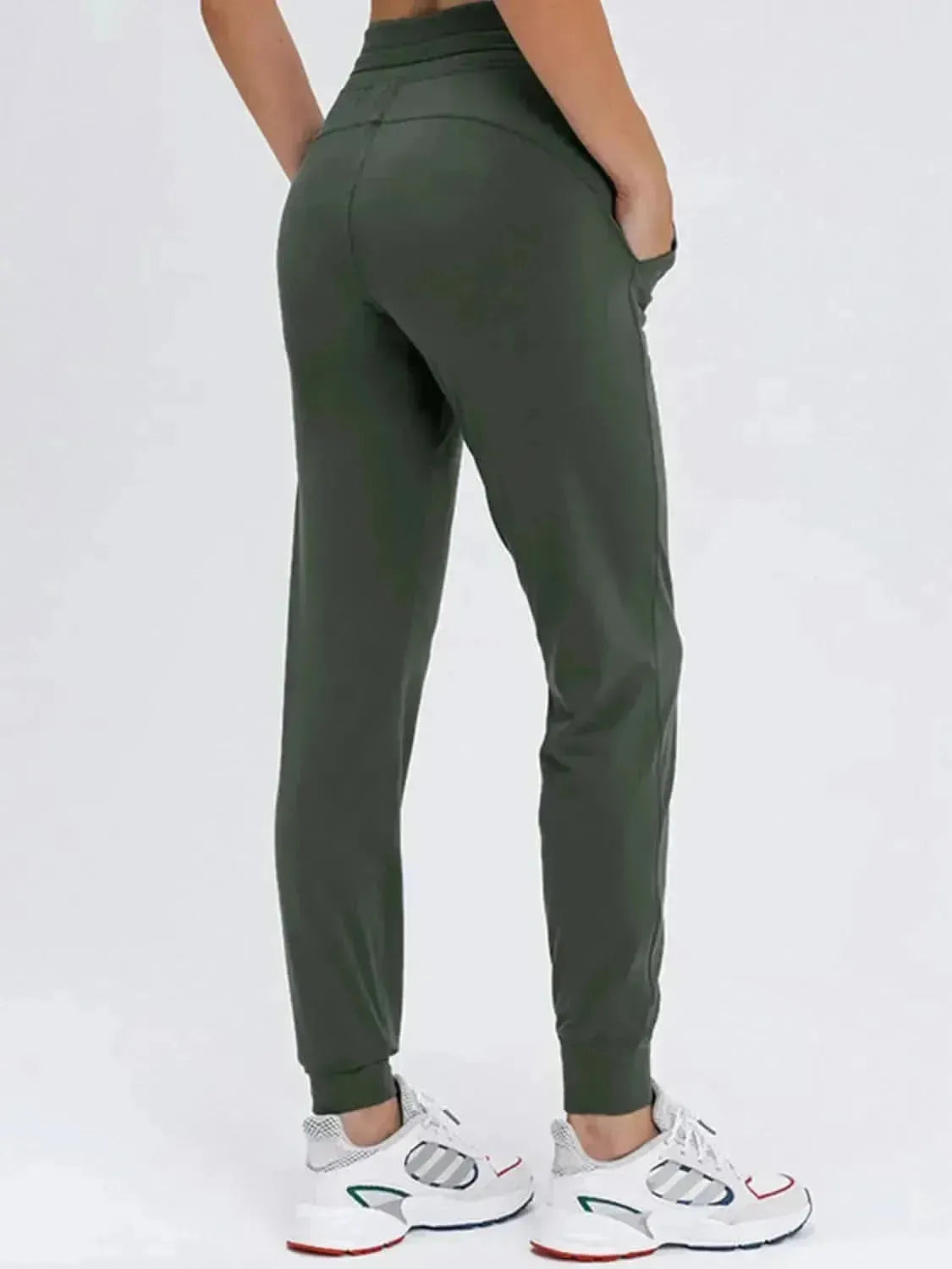 Double Take Tied Joggers with Pockets - Bad Moms Club