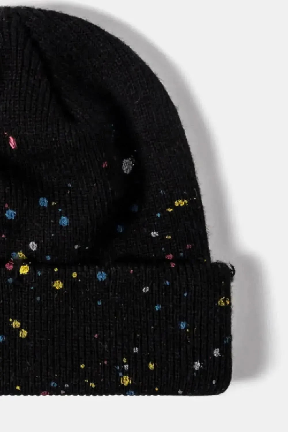 Confetti Rib-Knit Cuff Beanie - Bad Moms Club