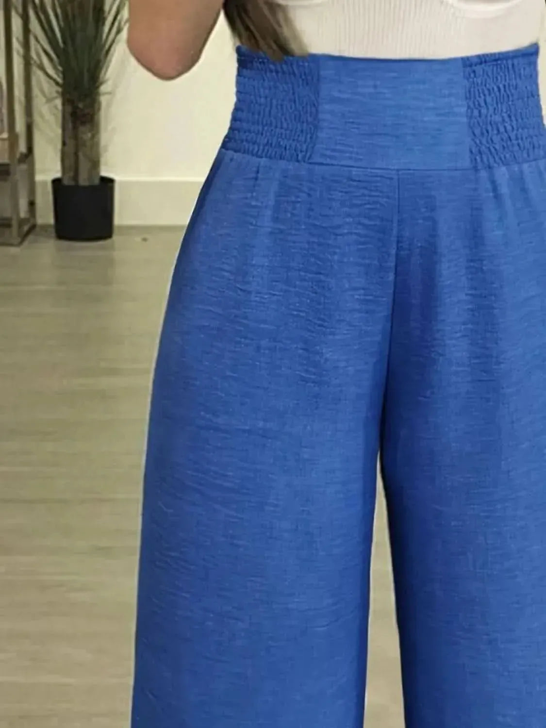 Plus Size High Waist Wide Leg Pants - Bad Moms Club