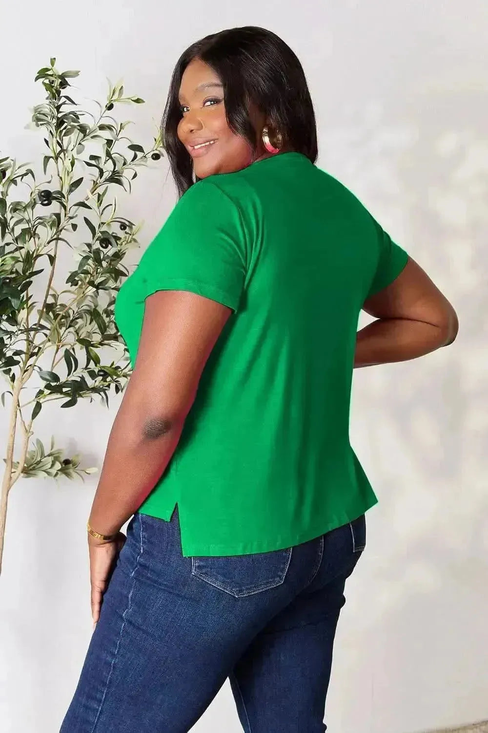 Basic Bae Full Size Round Neck Short Sleeve T-Shirt - Bad Moms Club