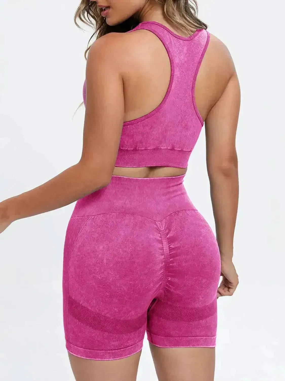 Scoop Neck Wide Strap Top and Shorts Active Set - Bad Moms Club