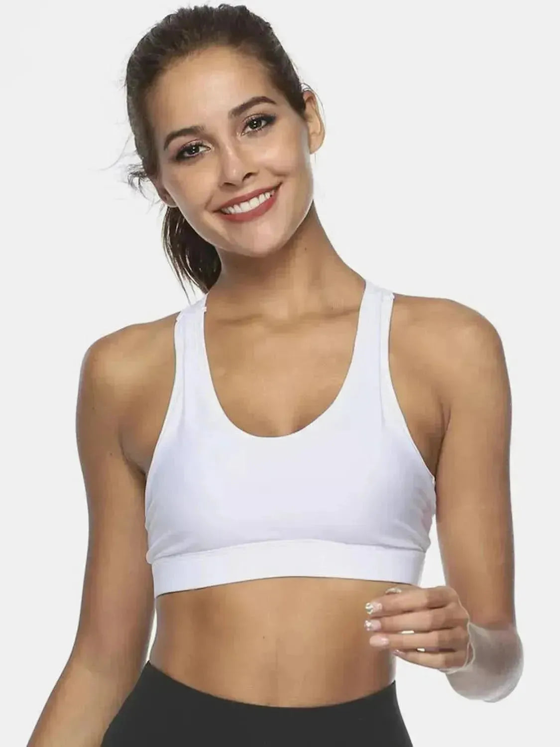 Cutout Scoop Neck Active Tank - Bad Moms Club