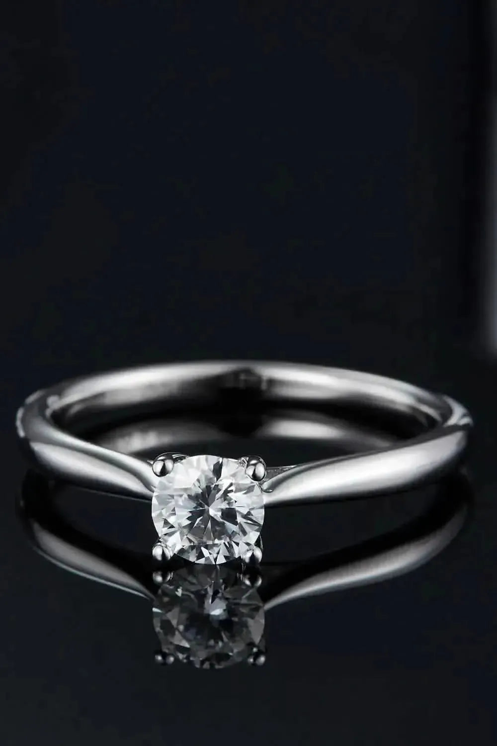Moissanite 925 Sterling Silver Solitaire Ring - Bad Moms Club
