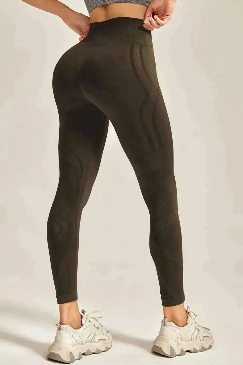 Wide Waistband Long Active Pants - Bad Moms Club