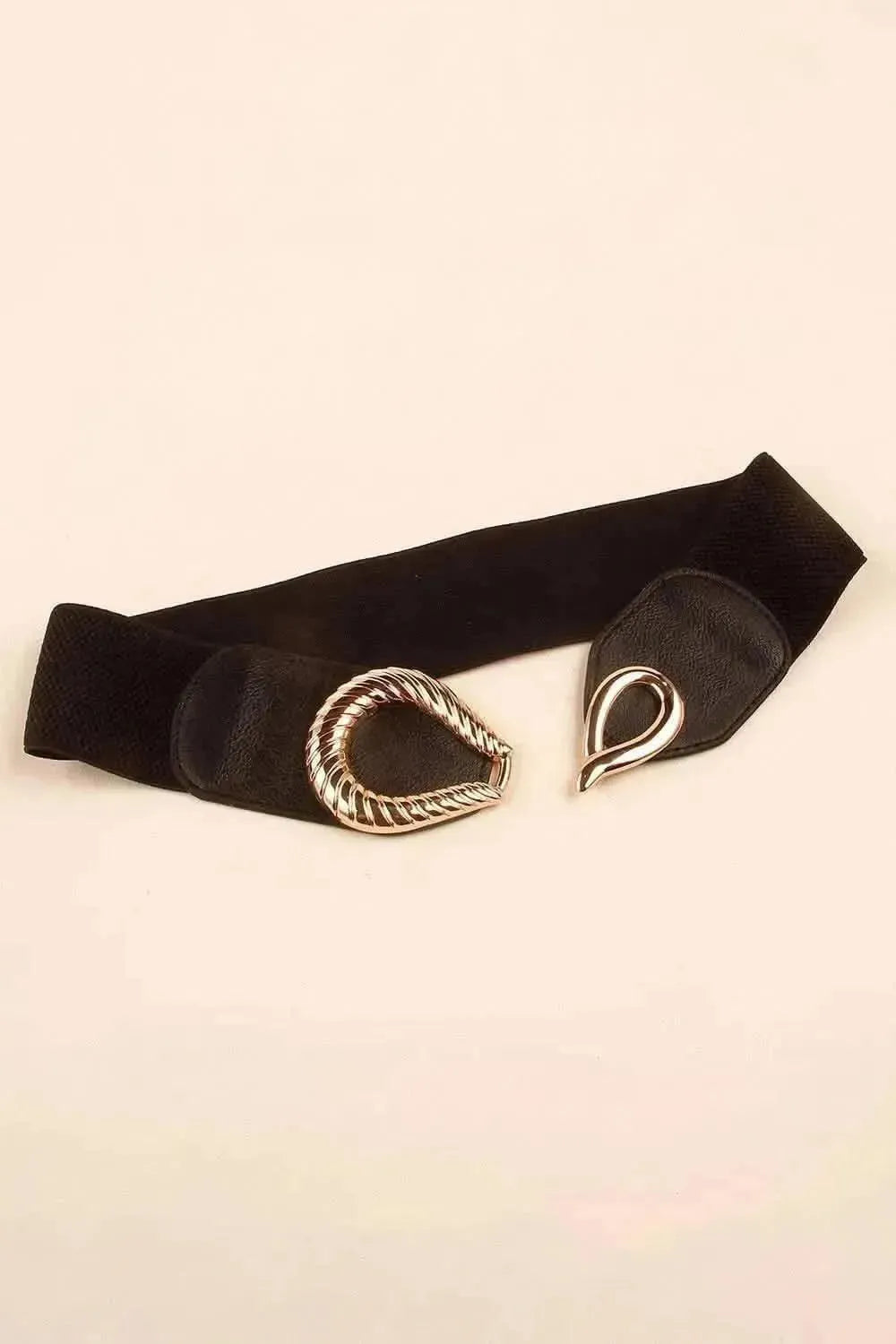 Ribbed Alloy Buckle Elastic Belt - Bad Moms Club