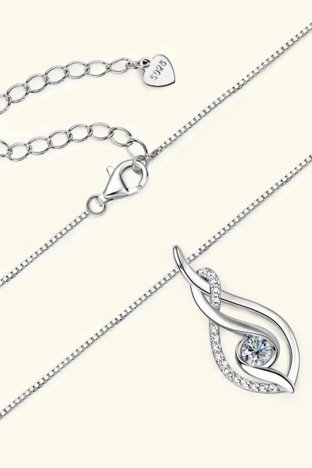 Moissanite 925 Sterling Silver Necklace - Bad Moms Club