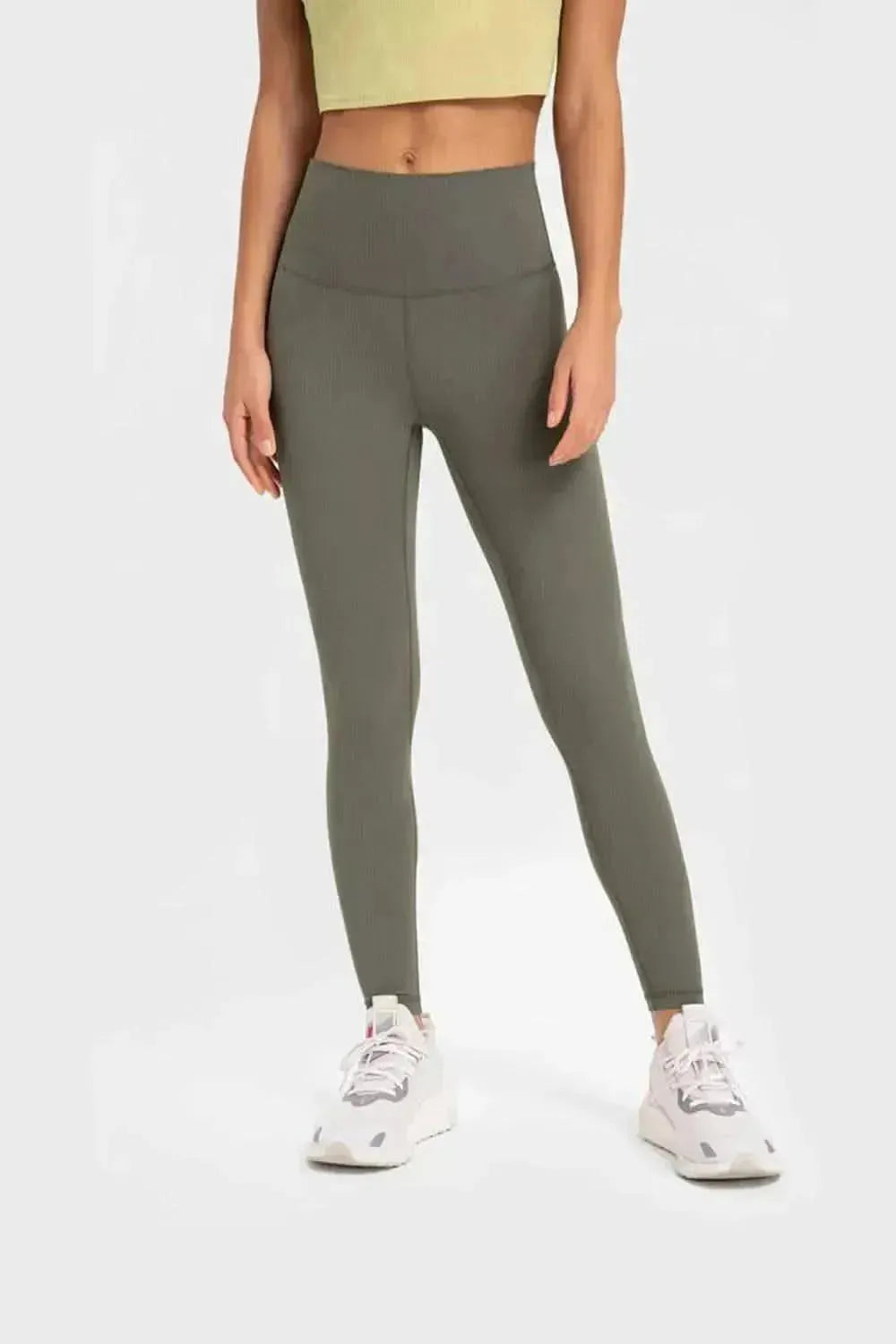 Highly Stretchy Wide Waistband Yoga Leggings - Bad Moms Club
