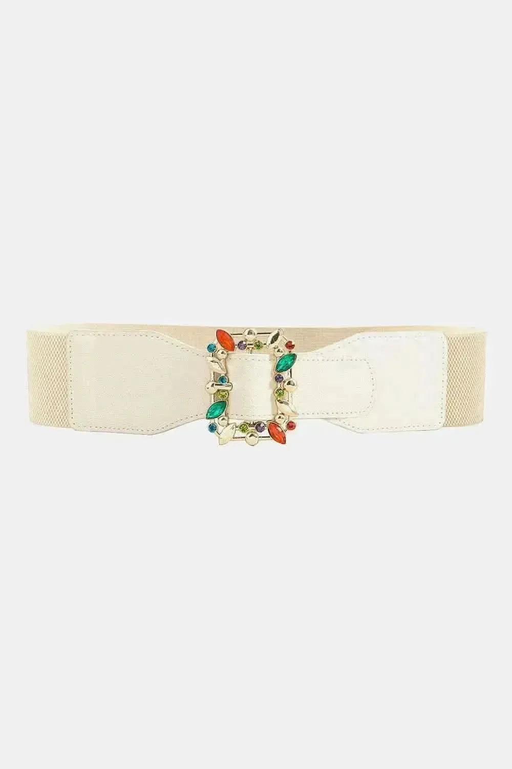 Multicolored Leaf Buckle Elastic Belt - Bad Moms Club