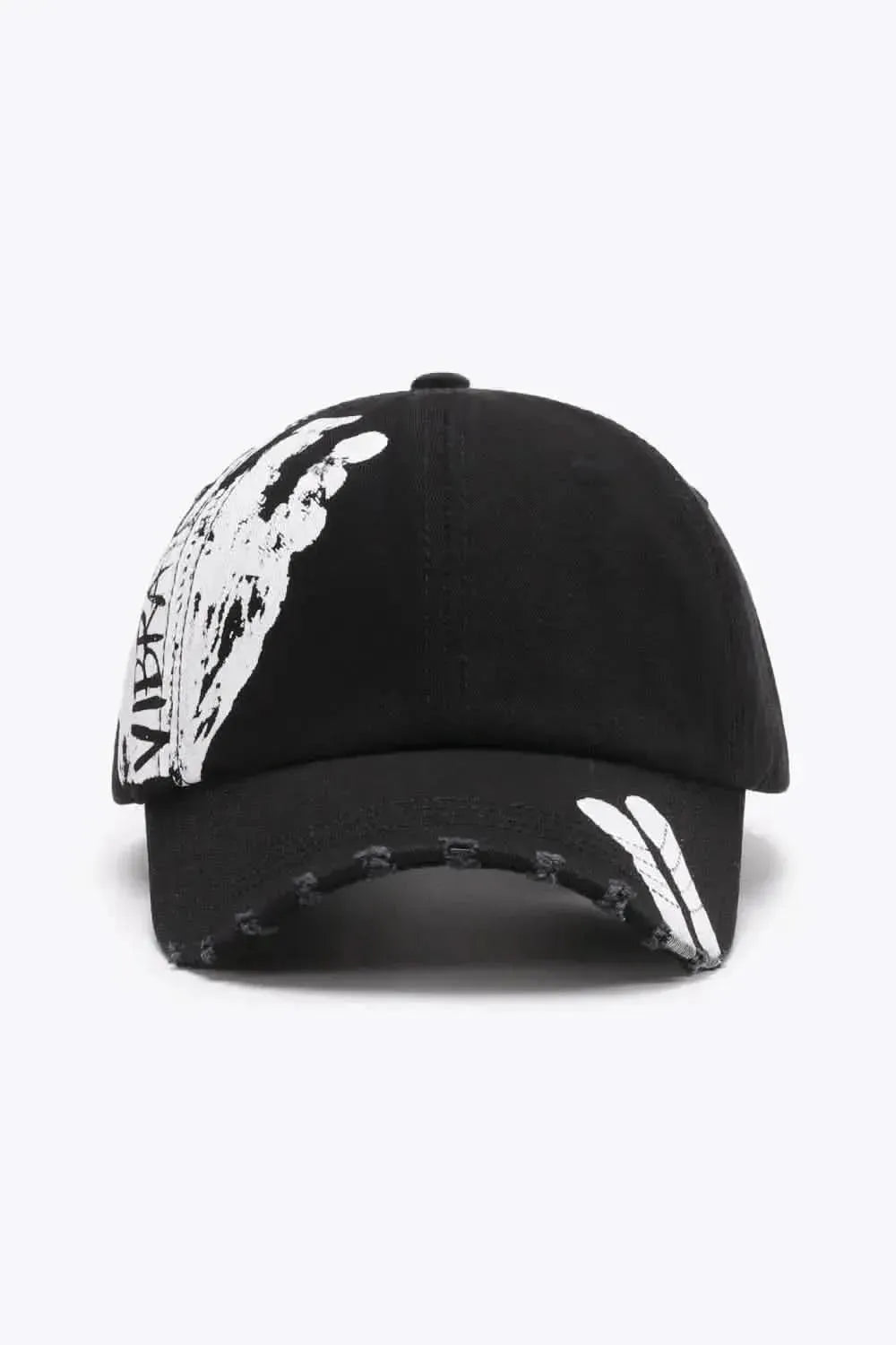VIBRA Graphic Distressed Adjustable Baseball Cap - Bad Moms Club
