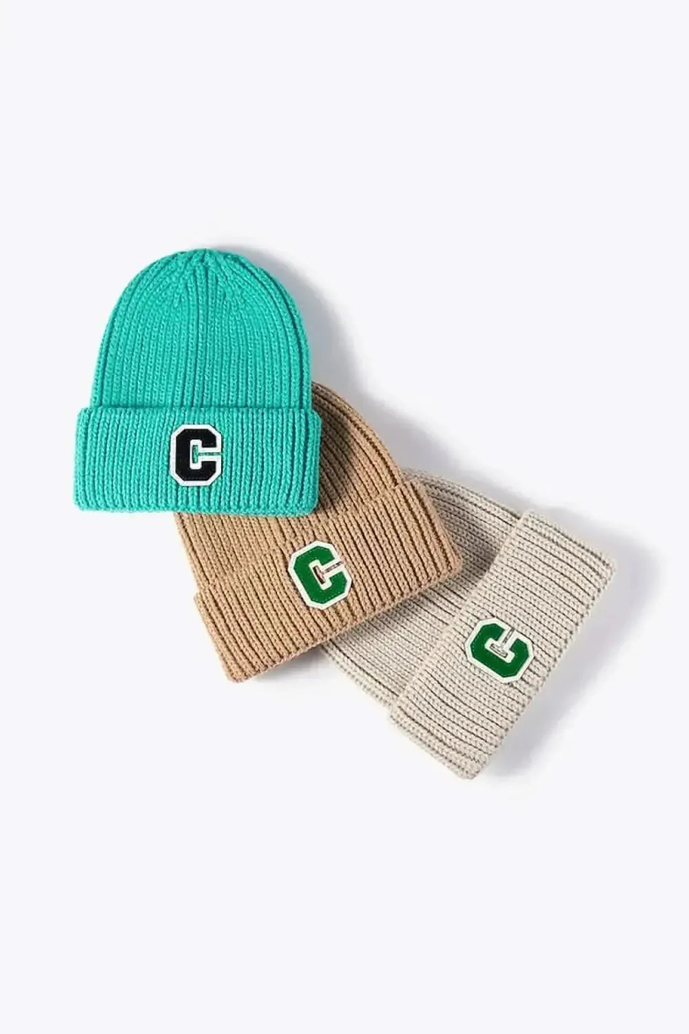 Letter C Patch Cuffed Beanie - Bad Moms Club