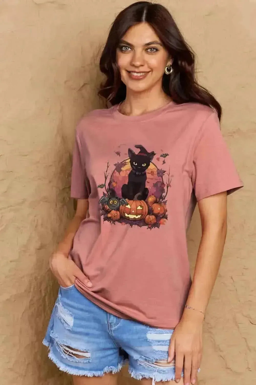Simply Love Full Size Halloween Theme Graphic T-Shirt - Bad Moms Club