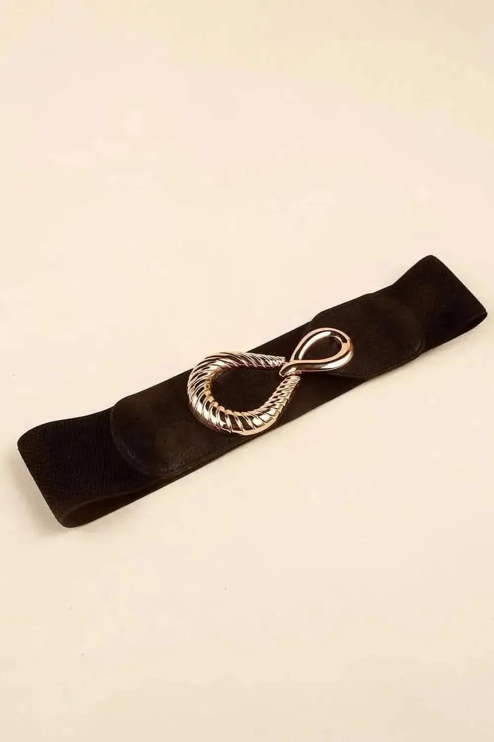 Ribbed Alloy Buckle Elastic Belt - Bad Moms Club