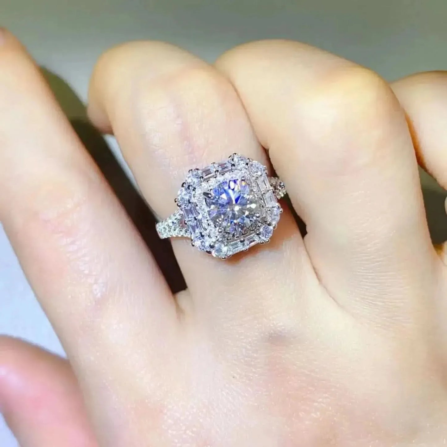 1 Carat Moissanite 925 Sterling Silver Ring - Bad Moms Club