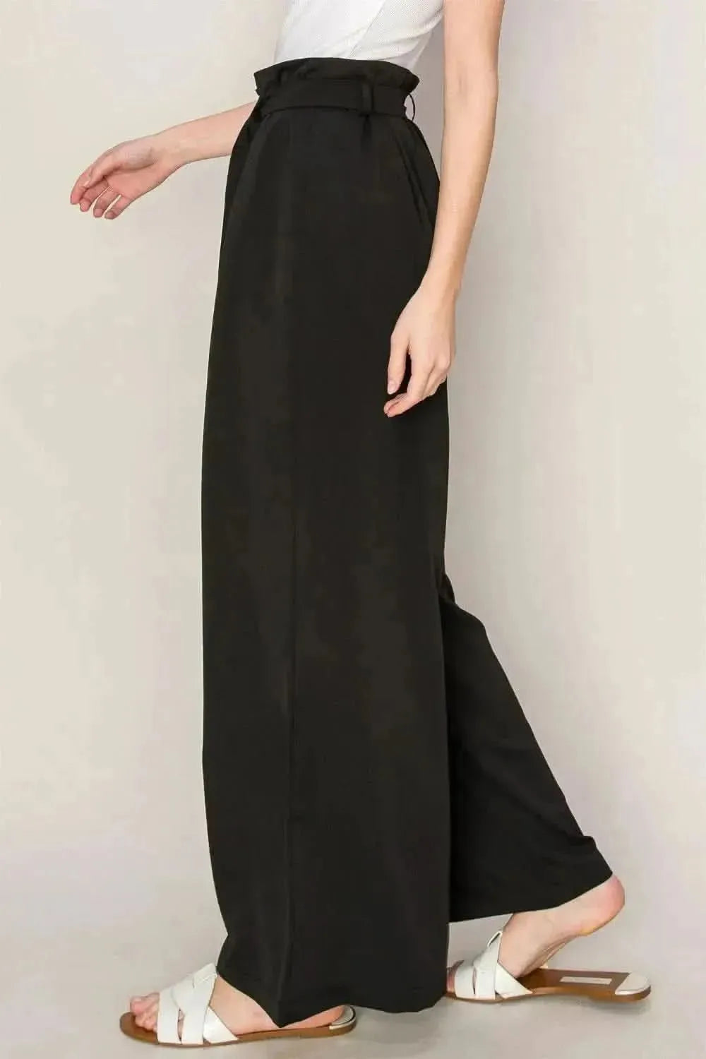 HYFVE Paperbag Waist Wide Leg Pants - Bad Moms Club